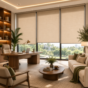 Premium Made-to-Measure Textured Roller Blinds – Modern Light Filtering Window Shades