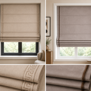 Luxury Designer Roman Curtains – Premium Custom Window Shades