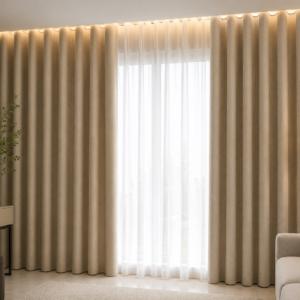 Premium Wave Fold Curtains – Modern Elegant Window Drapes