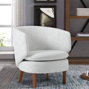 Modern Upholstered Barrel Accent Chair – Luxury Contemporary Lounge Chair