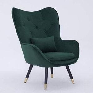 Modern Velvet Wingback Accent Chair – Luxury Upholstered Lounge Chair